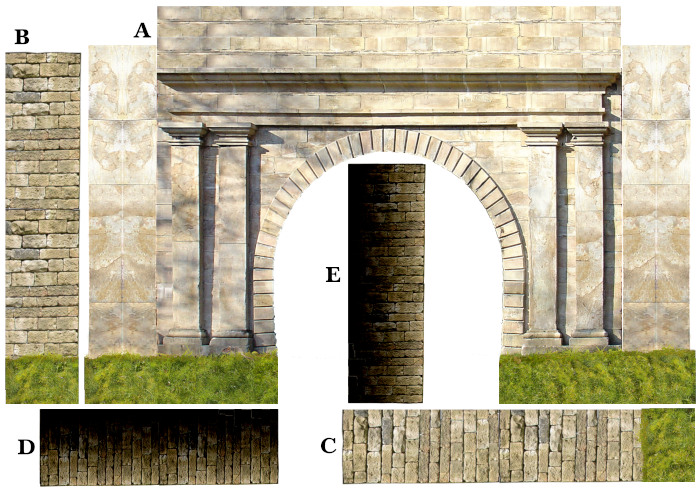 Tunnel for model railways of HO guage, etc. Can be printed on card and cut out. See website for full-size version.